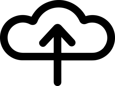 Siyah ve Beyaz Logo Simgesi PNG Biçimini Yükle. Web Sitesi Düğmesi, Mobil Uygulama Arayüzü, Dosya Aktarımı, Belge Paylaşımı, Bulut Depolama ve Veri Yedekleme için Minimalist Düz Tasarımlı Tek Renkli Ok Gönderme İşareti Grafiksel Elemanı