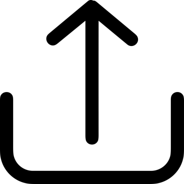 Siyah ve Beyaz Logo Simgesi PNG Biçimini Yükle. Web Sitesi Düğmesi, Mobil Uygulama Arayüzü, Dosya Aktarımı, Belge Paylaşımı, Bulut Depolama ve Veri Yedekleme için Minimalist Düz Tasarımlı Tek Renkli Ok Gönderme İşareti Grafiksel Elemanı
