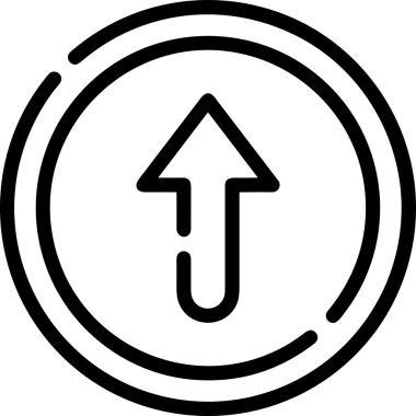 Siyah ve Beyaz Logo Simgesi PNG Biçimini Yükle. Web Sitesi Düğmesi, Mobil Uygulama Arayüzü, Dosya Aktarımı, Belge Paylaşımı, Bulut Depolama ve Veri Yedekleme için Minimalist Düz Tasarımlı Tek Renkli Ok Gönderme İşareti Grafiksel Elemanı