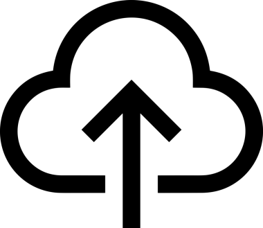 Siyah ve Beyaz Logo Simgesi PNG Biçimini Yükle. Web Sitesi Düğmesi, Mobil Uygulama Arayüzü, Dosya Aktarımı, Belge Paylaşımı, Bulut Depolama ve Veri Yedekleme için Minimalist Düz Tasarımlı Tek Renkli Ok Gönderme İşareti Grafiksel Elemanı