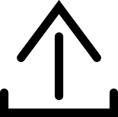 Siyah ve Beyaz Logo Simgesi PNG Biçimini Yükle. Web Sitesi Düğmesi, Mobil Uygulama Arayüzü, Dosya Aktarımı, Belge Paylaşımı, Bulut Depolama ve Veri Yedekleme için Minimalist Düz Tasarımlı Tek Renkli Ok Gönderme İşareti Grafiksel Elemanı