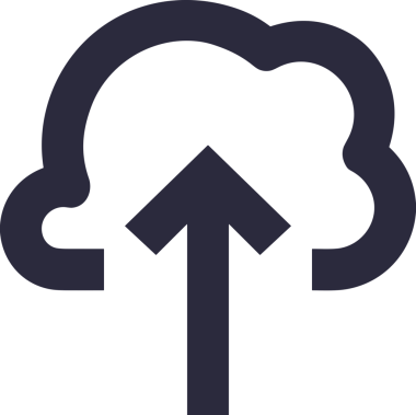 Siyah ve Beyaz Logo Simgesi PNG Biçimini Yükle. Web Sitesi Düğmesi, Mobil Uygulama Arayüzü, Dosya Aktarımı, Belge Paylaşımı, Bulut Depolama ve Veri Yedekleme için Minimalist Düz Tasarımlı Tek Renkli Ok Gönderme İşareti Grafiksel Elemanı