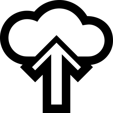 Siyah ve Beyaz Logo Simgesi PNG Biçimini Yükle. Web Sitesi Düğmesi, Mobil Uygulama Arayüzü, Dosya Aktarımı, Belge Paylaşımı, Bulut Depolama ve Veri Yedekleme için Minimalist Düz Tasarımlı Tek Renkli Ok Gönderme İşareti Grafiksel Elemanı