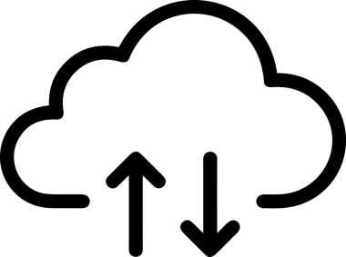 Siyah ve Beyaz Logo Simgesi PNG Biçimini Yükle. Web Sitesi Düğmesi, Mobil Uygulama Arayüzü, Dosya Aktarımı, Belge Paylaşımı, Bulut Depolama ve Veri Yedekleme için Minimalist Düz Tasarımlı Tek Renkli Ok Gönderme İşareti Grafiksel Elemanı