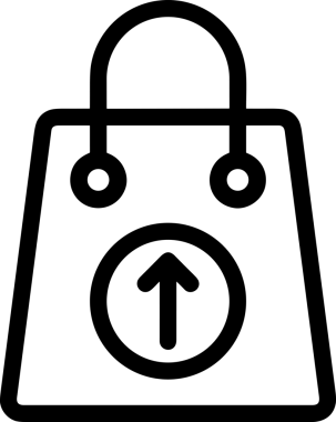 Siyah ve Beyaz Logo Simgesi PNG Biçimini Yükle. Web Sitesi Düğmesi, Mobil Uygulama Arayüzü, Dosya Aktarımı, Belge Paylaşımı, Bulut Depolama ve Veri Yedekleme için Minimalist Düz Tasarımlı Tek Renkli Ok Gönderme İşareti Grafiksel Elemanı