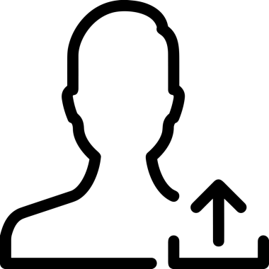 Siyah ve Beyaz Logo Simgesi PNG Biçimini Yükle. Web Sitesi Düğmesi, Mobil Uygulama Arayüzü, Dosya Aktarımı, Belge Paylaşımı, Bulut Depolama ve Veri Yedekleme için Minimalist Düz Tasarımlı Tek Renkli Ok Gönderme İşareti Grafiksel Elemanı