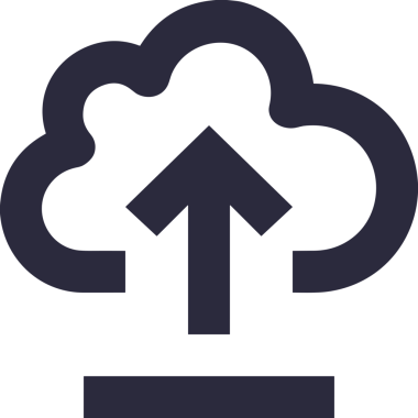 Siyah ve Beyaz Logo Simgesi PNG Biçimini Yükle. Web Sitesi Düğmesi, Mobil Uygulama Arayüzü, Dosya Aktarımı, Belge Paylaşımı, Bulut Depolama ve Veri Yedekleme için Minimalist Düz Tasarımlı Tek Renkli Ok Gönderme İşareti Grafiksel Elemanı