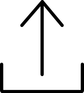 Siyah ve Beyaz Logo Simgesi PNG Biçimini Yükle. Web Sitesi Düğmesi, Mobil Uygulama Arayüzü, Dosya Aktarımı, Belge Paylaşımı, Bulut Depolama ve Veri Yedekleme için Minimalist Düz Tasarımlı Tek Renkli Ok Gönderme İşareti Grafiksel Elemanı