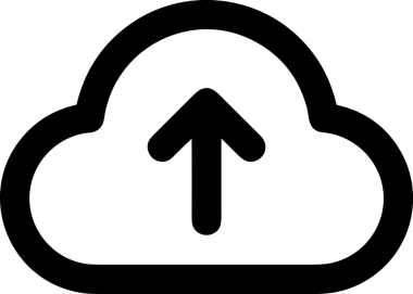 Siyah ve Beyaz Logo Simgesi PNG Biçimini Yükle. Web Sitesi Düğmesi, Mobil Uygulama Arayüzü, Dosya Aktarımı, Belge Paylaşımı, Bulut Depolama ve Veri Yedekleme için Minimalist Düz Tasarımlı Tek Renkli Ok Gönderme İşareti Grafiksel Elemanı