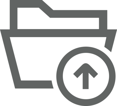 Siyah ve Beyaz Logo Simgesi PNG Biçimini Yükle. Web Sitesi Düğmesi, Mobil Uygulama Arayüzü, Dosya Aktarımı, Belge Paylaşımı, Bulut Depolama ve Veri Yedekleme için Minimalist Düz Tasarımlı Tek Renkli Ok Gönderme İşareti Grafiksel Elemanı