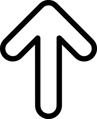 Siyah ve Beyaz Logo Simgesi PNG Biçimini Yükle. Web Sitesi Düğmesi, Mobil Uygulama Arayüzü, Dosya Aktarımı, Belge Paylaşımı, Bulut Depolama ve Veri Yedekleme için Minimalist Düz Tasarımlı Tek Renkli Ok Gönderme İşareti Grafiksel Elemanı