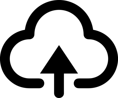 Siyah ve Beyaz Logo Simgesi PNG Biçimini Yükle. Web Sitesi Düğmesi, Mobil Uygulama Arayüzü, Dosya Aktarımı, Belge Paylaşımı, Bulut Depolama ve Veri Yedekleme için Minimalist Düz Tasarımlı Tek Renkli Ok Gönderme İşareti Grafiksel Elemanı