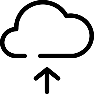 Siyah ve Beyaz Logo Simgesi PNG Biçimini Yükle. Web Sitesi Düğmesi, Mobil Uygulama Arayüzü, Dosya Aktarımı, Belge Paylaşımı, Bulut Depolama ve Veri Yedekleme için Minimalist Düz Tasarımlı Tek Renkli Ok Gönderme İşareti Grafiksel Elemanı