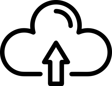 Siyah ve Beyaz Logo Simgesi PNG Biçimini Yükle. Web Sitesi Düğmesi, Mobil Uygulama Arayüzü, Dosya Aktarımı, Belge Paylaşımı, Bulut Depolama ve Veri Yedekleme için Minimalist Düz Tasarımlı Tek Renkli Ok Gönderme İşareti Grafiksel Elemanı