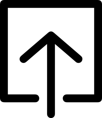 Siyah ve Beyaz Logo Simgesi PNG Biçimini Yükle. Web Sitesi Düğmesi, Mobil Uygulama Arayüzü, Dosya Aktarımı, Belge Paylaşımı, Bulut Depolama ve Veri Yedekleme için Minimalist Düz Tasarımlı Tek Renkli Ok Gönderme İşareti Grafiksel Elemanı