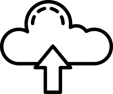 Siyah ve Beyaz Logo Simgesi PNG Biçimini Yükle. Web Sitesi Düğmesi, Mobil Uygulama Arayüzü, Dosya Aktarımı, Belge Paylaşımı, Bulut Depolama ve Veri Yedekleme için Minimalist Düz Tasarımlı Tek Renkli Ok Gönderme İşareti Grafiksel Elemanı