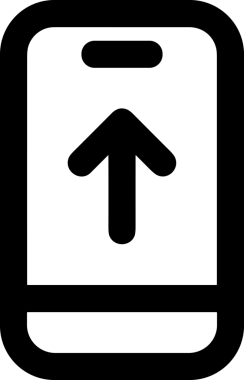 Siyah ve Beyaz Logo Simgesi PNG Biçimini Yükle. Web Sitesi Düğmesi, Mobil Uygulama Arayüzü, Dosya Aktarımı, Belge Paylaşımı, Bulut Depolama ve Veri Yedekleme için Minimalist Düz Tasarımlı Tek Renkli Ok Gönderme İşareti Grafiksel Elemanı