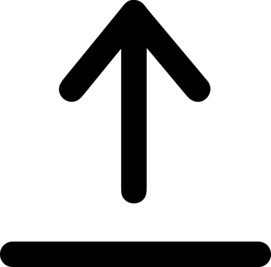 Siyah ve Beyaz Logo Simgesi PNG Biçimini Yükle. Web Sitesi Düğmesi, Mobil Uygulama Arayüzü, Dosya Aktarımı, Belge Paylaşımı, Bulut Depolama ve Veri Yedekleme için Minimalist Düz Tasarımlı Tek Renkli Ok Gönderme İşareti Grafiksel Elemanı