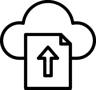 Siyah ve Beyaz Logo Simgesi PNG Biçimini Yükle. Web Sitesi Düğmesi, Mobil Uygulama Arayüzü, Dosya Aktarımı, Belge Paylaşımı, Bulut Depolama ve Veri Yedekleme için Minimalist Düz Tasarımlı Tek Renkli Ok Gönderme İşareti Grafiksel Elemanı