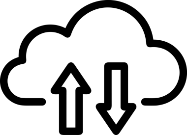 Siyah ve Beyaz Logo Simgesi PNG Biçimini Yükle. Web Sitesi Düğmesi, Mobil Uygulama Arayüzü, Dosya Aktarımı, Belge Paylaşımı, Bulut Depolama ve Veri Yedekleme için Minimalist Düz Tasarımlı Tek Renkli Ok Gönderme İşareti Grafiksel Elemanı