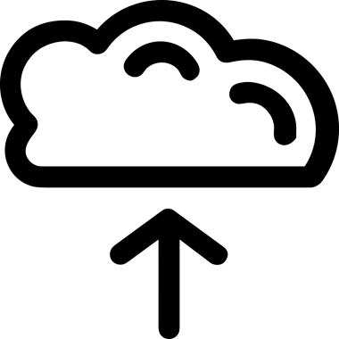 Siyah ve Beyaz Logo Simgesi PNG Biçimini Yükle. Web Sitesi Düğmesi, Mobil Uygulama Arayüzü, Dosya Aktarımı, Belge Paylaşımı, Bulut Depolama ve Veri Yedekleme için Minimalist Düz Tasarımlı Tek Renkli Ok Gönderme İşareti Grafiksel Elemanı