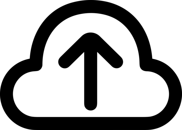 Siyah ve Beyaz Logo Simgesi PNG Biçimini Yükle. Web Sitesi Düğmesi, Mobil Uygulama Arayüzü, Dosya Aktarımı, Belge Paylaşımı, Bulut Depolama ve Veri Yedekleme için Minimalist Düz Tasarımlı Tek Renkli Ok Gönderme İşareti Grafiksel Elemanı