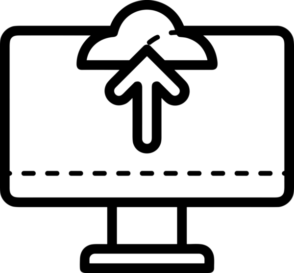 Siyah ve Beyaz Logo Simgesi PNG Biçimini Yükle. Web Sitesi Düğmesi, Mobil Uygulama Arayüzü, Dosya Aktarımı, Belge Paylaşımı, Bulut Depolama ve Veri Yedekleme için Minimalist Düz Tasarımlı Tek Renkli Ok Gönderme İşareti Grafiksel Elemanı