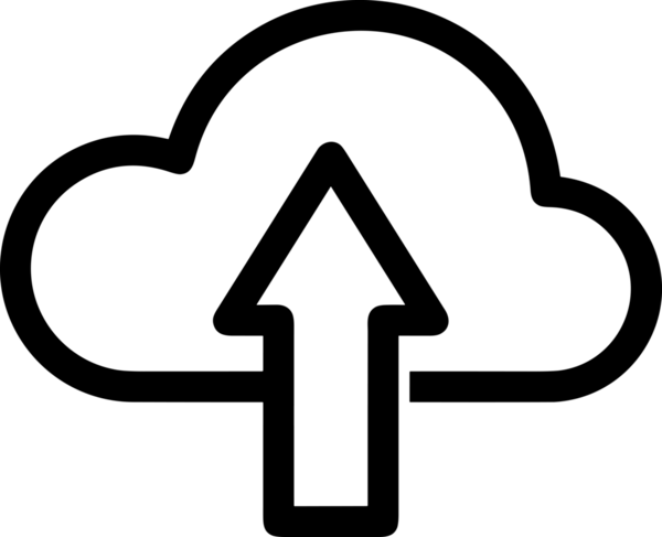 Siyah ve Beyaz Logo Simgesi PNG Biçimini Yükle. Web Sitesi Düğmesi, Mobil Uygulama Arayüzü, Dosya Aktarımı, Belge Paylaşımı, Bulut Depolama ve Veri Yedekleme için Minimalist Düz Tasarımlı Tek Renkli Ok Gönderme İşareti Grafiksel Elemanı