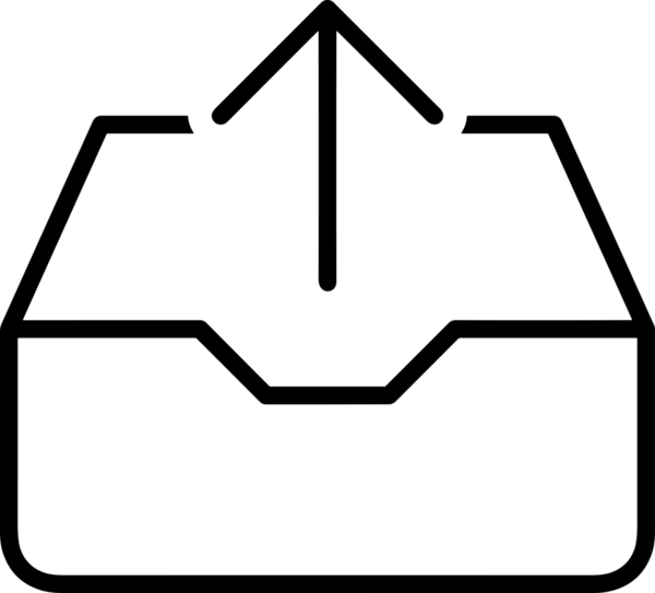 Siyah ve Beyaz Logo Simgesi PNG Biçimini Yükle. Web Sitesi Düğmesi, Mobil Uygulama Arayüzü, Dosya Aktarımı, Belge Paylaşımı, Bulut Depolama ve Veri Yedekleme için Minimalist Düz Tasarımlı Tek Renkli Ok Gönderme İşareti Grafiksel Elemanı