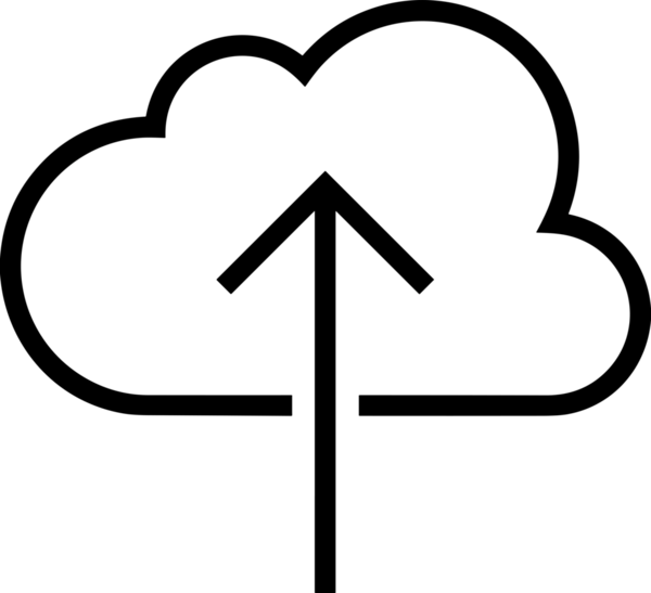 Siyah ve Beyaz Logo Simgesi PNG Biçimini Yükle. Web Sitesi Düğmesi, Mobil Uygulama Arayüzü, Dosya Aktarımı, Belge Paylaşımı, Bulut Depolama ve Veri Yedekleme için Minimalist Düz Tasarımlı Tek Renkli Ok Gönderme İşareti Grafiksel Elemanı