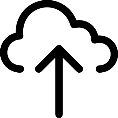 Siyah ve Beyaz Logo Simgesi PNG Biçimini Yükle. Web Sitesi Düğmesi, Mobil Uygulama Arayüzü, Dosya Aktarımı, Belge Paylaşımı, Bulut Depolama ve Veri Yedekleme için Minimalist Düz Tasarımlı Tek Renkli Ok Gönderme İşareti Grafiksel Elemanı