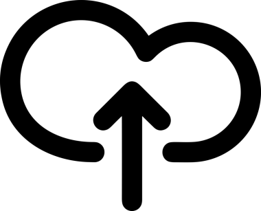 Siyah ve Beyaz Logo Simgesi PNG Biçimini Yükle. Web Sitesi Düğmesi, Mobil Uygulama Arayüzü, Dosya Aktarımı, Belge Paylaşımı, Bulut Depolama ve Veri Yedekleme için Minimalist Düz Tasarımlı Tek Renkli Ok Gönderme İşareti Grafiksel Elemanı