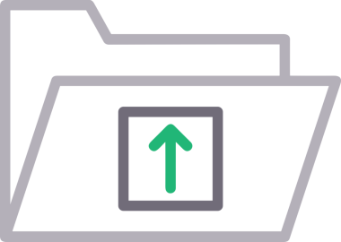 Siyah ve Beyaz Logo Simgesi PNG Biçimini Yükle. Web Sitesi Düğmesi, Mobil Uygulama Arayüzü, Dosya Aktarımı, Belge Paylaşımı, Bulut Depolama ve Veri Yedekleme için Minimalist Düz Tasarımlı Tek Renkli Ok Gönderme İşareti Grafiksel Elemanı
