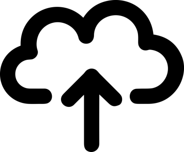 Siyah ve Beyaz Logo Simgesi PNG Biçimini Yükle. Web Sitesi Düğmesi, Mobil Uygulama Arayüzü, Dosya Aktarımı, Belge Paylaşımı, Bulut Depolama ve Veri Yedekleme için Minimalist Düz Tasarımlı Tek Renkli Ok Gönderme İşareti Grafiksel Elemanı