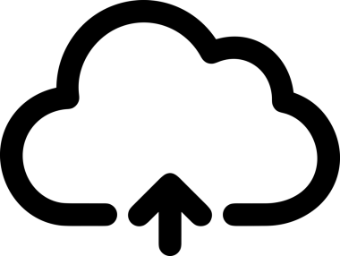 Siyah ve Beyaz Logo Simgesi PNG Biçimini Yükle. Web Sitesi Düğmesi, Mobil Uygulama Arayüzü, Dosya Aktarımı, Belge Paylaşımı, Bulut Depolama ve Veri Yedekleme için Minimalist Düz Tasarımlı Tek Renkli Ok Gönderme İşareti Grafiksel Elemanı