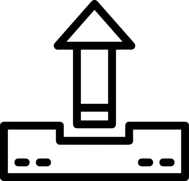 Siyah ve Beyaz Logo Simgesi PNG Biçimini Yükle. Web Sitesi Düğmesi, Mobil Uygulama Arayüzü, Dosya Aktarımı, Belge Paylaşımı, Bulut Depolama ve Veri Yedekleme için Minimalist Düz Tasarımlı Tek Renkli Ok Gönderme İşareti Grafiksel Elemanı