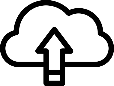 Siyah ve Beyaz Logo Simgesi PNG Biçimini Yükle. Web Sitesi Düğmesi, Mobil Uygulama Arayüzü, Dosya Aktarımı, Belge Paylaşımı, Bulut Depolama ve Veri Yedekleme için Minimalist Düz Tasarımlı Tek Renkli Ok Gönderme İşareti Grafiksel Elemanı