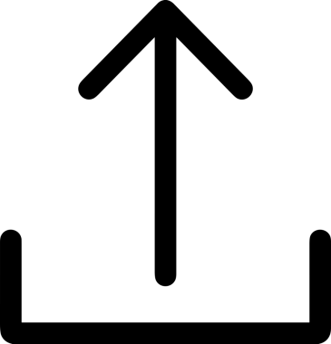 Siyah ve Beyaz Logo Simgesi PNG Biçimini Yükle. Web Sitesi Düğmesi, Mobil Uygulama Arayüzü, Dosya Aktarımı, Belge Paylaşımı, Bulut Depolama ve Veri Yedekleme için Minimalist Düz Tasarımlı Tek Renkli Ok Gönderme İşareti Grafiksel Elemanı