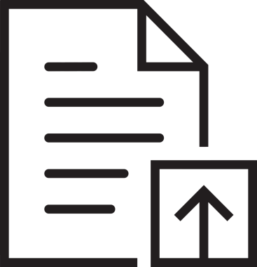 Siyah ve Beyaz Logo Simgesi PNG Biçimini Yükle. Web Sitesi Düğmesi, Mobil Uygulama Arayüzü, Dosya Aktarımı, Belge Paylaşımı, Bulut Depolama ve Veri Yedekleme için Minimalist Düz Tasarımlı Tek Renkli Ok Gönderme İşareti Grafiksel Elemanı