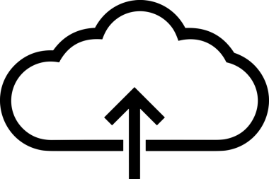 Siyah ve Beyaz Logo Simgesi PNG Biçimini Yükle. Web Sitesi Düğmesi, Mobil Uygulama Arayüzü, Dosya Aktarımı, Belge Paylaşımı, Bulut Depolama ve Veri Yedekleme için Minimalist Düz Tasarımlı Tek Renkli Ok Gönderme İşareti Grafiksel Elemanı