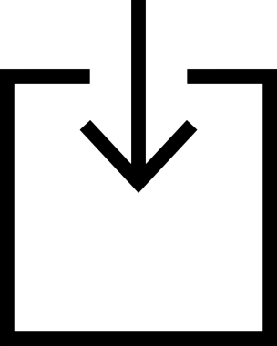 Siyah ve Beyaz Logo Simgesi PNG Biçimini Yükle. Web Sitesi Düğmesi, Mobil Uygulama Arayüzü, Dosya Aktarımı, Belge Paylaşımı, Bulut Depolama ve Veri Yedekleme için Minimalist Düz Tasarımlı Tek Renkli Ok Gönderme İşareti Grafiksel Elemanı