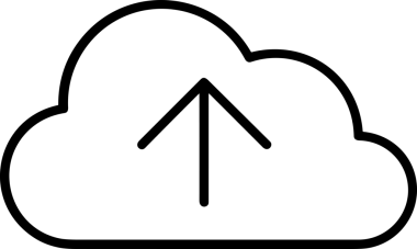 Siyah ve Beyaz Logo Simgesi PNG Biçimini Yükle. Web Sitesi Düğmesi, Mobil Uygulama Arayüzü, Dosya Aktarımı, Belge Paylaşımı, Bulut Depolama ve Veri Yedekleme için Minimalist Düz Tasarımlı Tek Renkli Ok Gönderme İşareti Grafiksel Elemanı