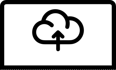 Siyah ve Beyaz Logo Simgesi PNG Biçimini Yükle. Web Sitesi Düğmesi, Mobil Uygulama Arayüzü, Dosya Aktarımı, Belge Paylaşımı, Bulut Depolama ve Veri Yedekleme için Minimalist Düz Tasarımlı Tek Renkli Ok Gönderme İşareti Grafiksel Elemanı