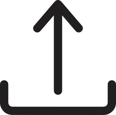 Siyah ve Beyaz Logo Simgesi PNG Biçimini Yükle. Web Sitesi Düğmesi, Mobil Uygulama Arayüzü, Dosya Aktarımı, Belge Paylaşımı, Bulut Depolama ve Veri Yedekleme için Minimalist Düz Tasarımlı Tek Renkli Ok Gönderme İşareti Grafiksel Elemanı