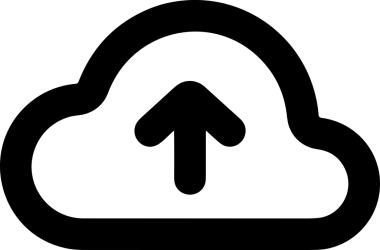 Siyah ve Beyaz Logo Simgesi PNG Biçimini Yükle. Web Sitesi Düğmesi, Mobil Uygulama Arayüzü, Dosya Aktarımı, Belge Paylaşımı, Bulut Depolama ve Veri Yedekleme için Minimalist Düz Tasarımlı Tek Renkli Ok Gönderme İşareti Grafiksel Elemanı