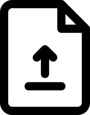 Siyah ve Beyaz Logo Simgesi PNG Biçimini Yükle. Web Sitesi Düğmesi, Mobil Uygulama Arayüzü, Dosya Aktarımı, Belge Paylaşımı, Bulut Depolama ve Veri Yedekleme için Minimalist Düz Tasarımlı Tek Renkli Ok Gönderme İşareti Grafiksel Elemanı