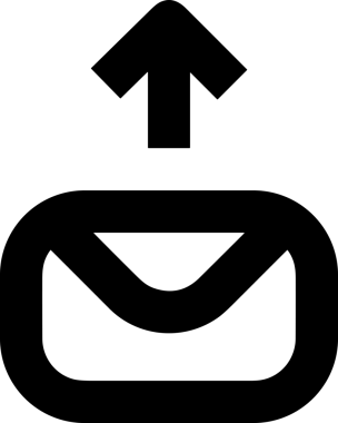 Siyah ve Beyaz Logo Simgesi PNG Biçimini Yükle. Web Sitesi Düğmesi, Mobil Uygulama Arayüzü, Dosya Aktarımı, Belge Paylaşımı, Bulut Depolama ve Veri Yedekleme için Minimalist Düz Tasarımlı Tek Renkli Ok Gönderme İşareti Grafiksel Elemanı