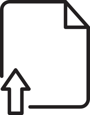 Siyah ve Beyaz Logo Simgesi PNG Biçimini Yükle. Web Sitesi Düğmesi, Mobil Uygulama Arayüzü, Dosya Aktarımı, Belge Paylaşımı, Bulut Depolama ve Veri Yedekleme için Minimalist Düz Tasarımlı Tek Renkli Ok Gönderme İşareti Grafiksel Elemanı