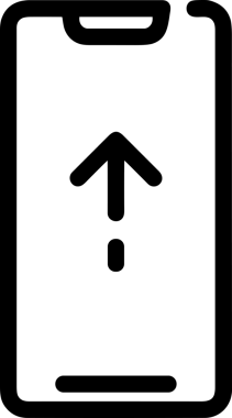 Siyah ve Beyaz Logo Simgesi PNG Biçimini Yükle. Web Sitesi Düğmesi, Mobil Uygulama Arayüzü, Dosya Aktarımı, Belge Paylaşımı, Bulut Depolama ve Veri Yedekleme için Minimalist Düz Tasarımlı Tek Renkli Ok Gönderme İşareti Grafiksel Elemanı