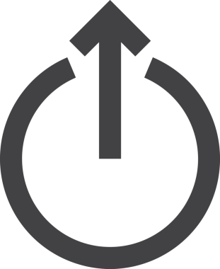 Siyah ve Beyaz Logo Simgesi PNG Biçimini Yükle. Web Sitesi Düğmesi, Mobil Uygulama Arayüzü, Dosya Aktarımı, Belge Paylaşımı, Bulut Depolama ve Veri Yedekleme için Minimalist Düz Tasarımlı Tek Renkli Ok Gönderme İşareti Grafiksel Elemanı